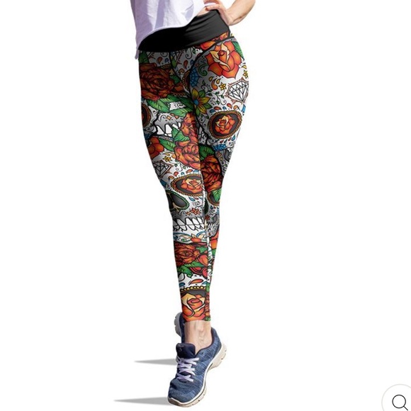 WAVASTITCH QUADRI SKULL LEGGINGS - Picture 3 of 8